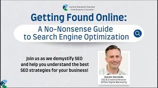 Small Business Seminar: Getting Found Online- A No-Nonsense Guide to Search Engine Optimization