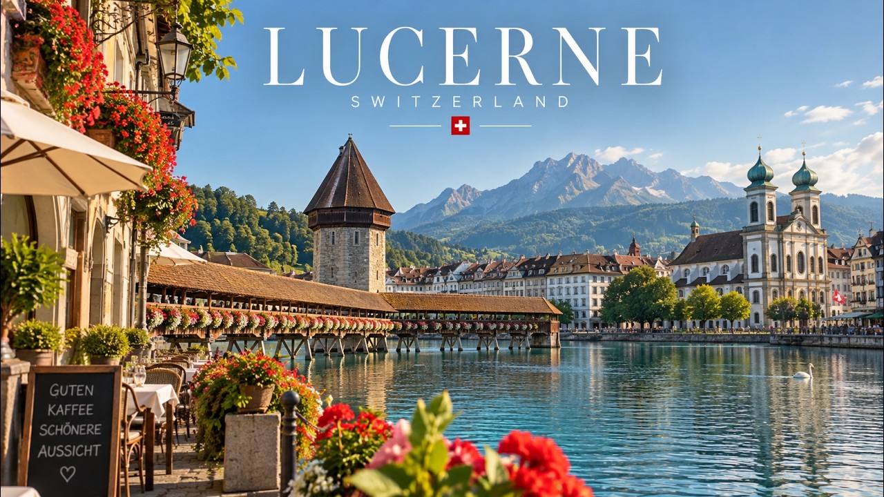 Lucerne, Thụy Sĩ | Start Torbogen | Tour Đi Bộ Lịch Sử 4K