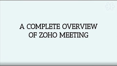 Free Training: A Complete Overview of Zoho Meeting
