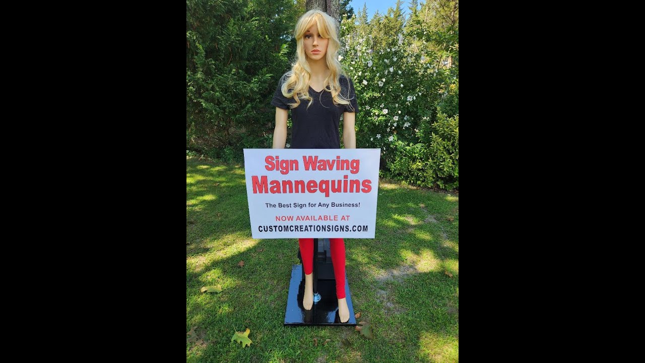 Mannequin Signs SIGN WAVING MANNEQUINS by CUSTOMCREATIONSIGNS.COM we ship nationwide ...