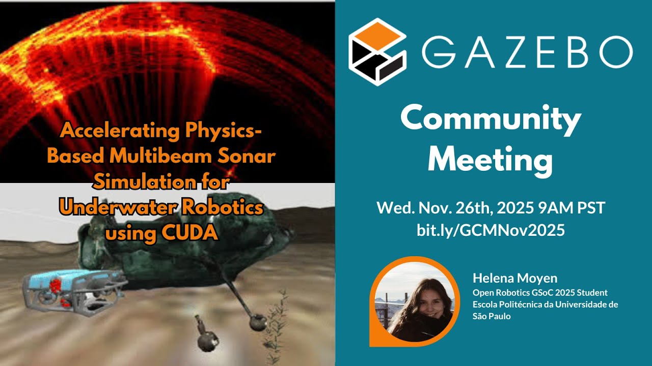 Gazebo Community meeting: Updating Project DAVE and Accelerating Sonar ...
