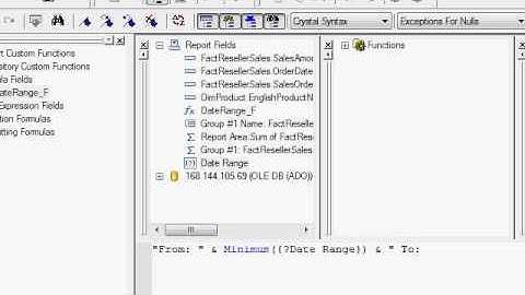 Crystal Reports Tutorial | How to Display a Date Range Parameter | ReportingGuru