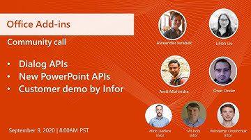 Office Add-ins community call-September 2020