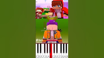 MAIZEN - Fix Face with JJ and JJ GIRL? | Minecraft Animation (@MinecToons) - Octave Piano Tutorial