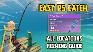 How to get R5 'The Catch' EASY! - ALL Fishing Locations | Quick Guide (Genshin Impact)