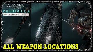 All Weapon Locations and Showcase in Wrath of the Druids (Gae Bolg, Shields, Great Sword)