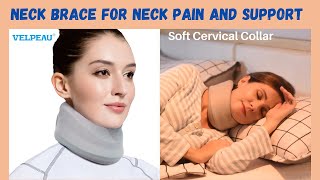 VELPEAU Neck Brace for Neck Pain and Support | Soft Cervical Collar for Sleeping | Decompression screenshot 1