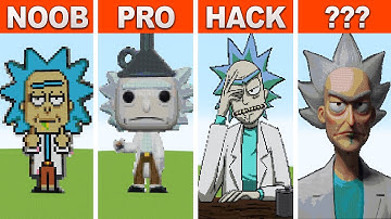 NOOB VS PRO VS HACKER Pixel Art Minecraft ✨ Rick