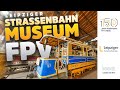 Straßenbahnmuseum Leipzig - ONE SHOT Cinewhoop (Cinematic FPV Drone) Tramway Museum Leipzig von Oben