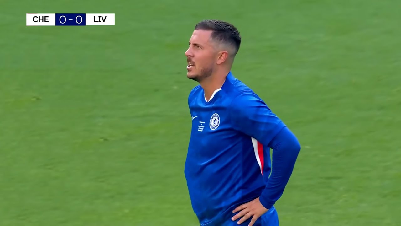 EVEN AT 120KG, EDEN HAZARD SHOCKED THE WORLD WITH HIS SKILLS IN THIS LEGEND MATCH