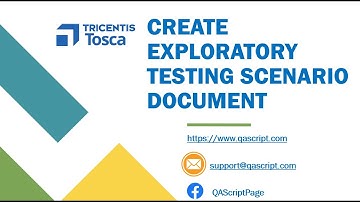 Tosca Tutorial | Lesson 76 - Record & Create Exploratory Testing Scenario Document |
