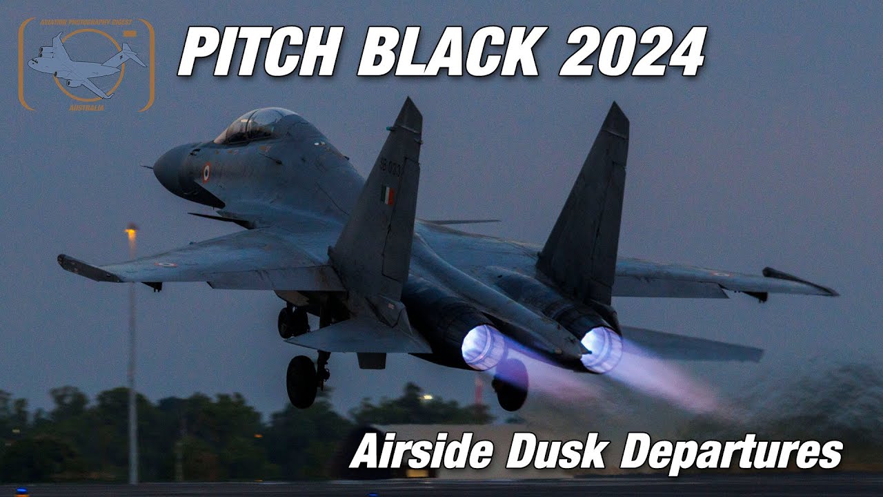 Dusk descends on RAAF Exercise Pitch Black 2024.