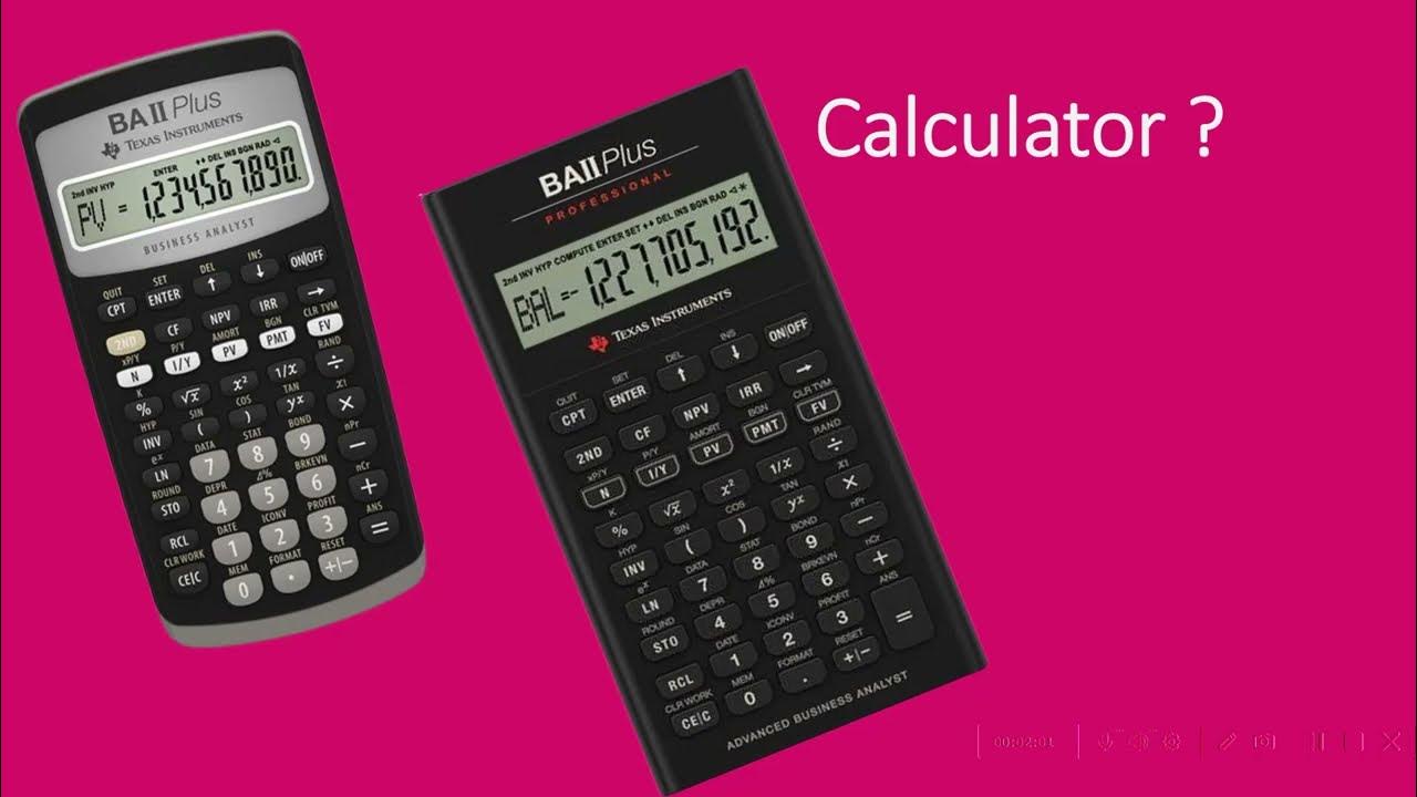 Calculator For CFA / FRM YouTube