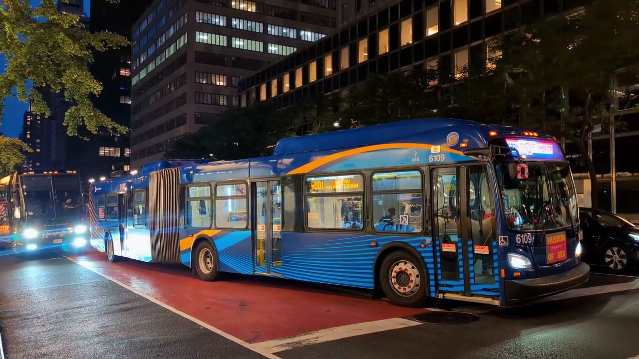 NYCT Bus: New Flyer XD60 on M101 & Nova Bus LFSA on M103 W/ Happy