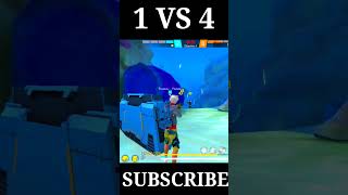 INTENSE 1 VS 4 💀#freefire #shorts #ffmax #viral #shorts #miniatureart @gwdhiraj.