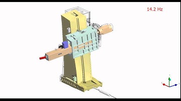 ANSYS simulation of resonances for large "travelling column" milling machine