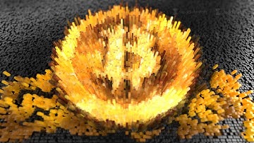 Crypto currency Gold Bitcoin - BTC - Bit Coin. 4k animation