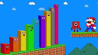 Mario and Numberblocks 1 vs the Giant Biggest Zombie Numberblocks Maze | Game Animation