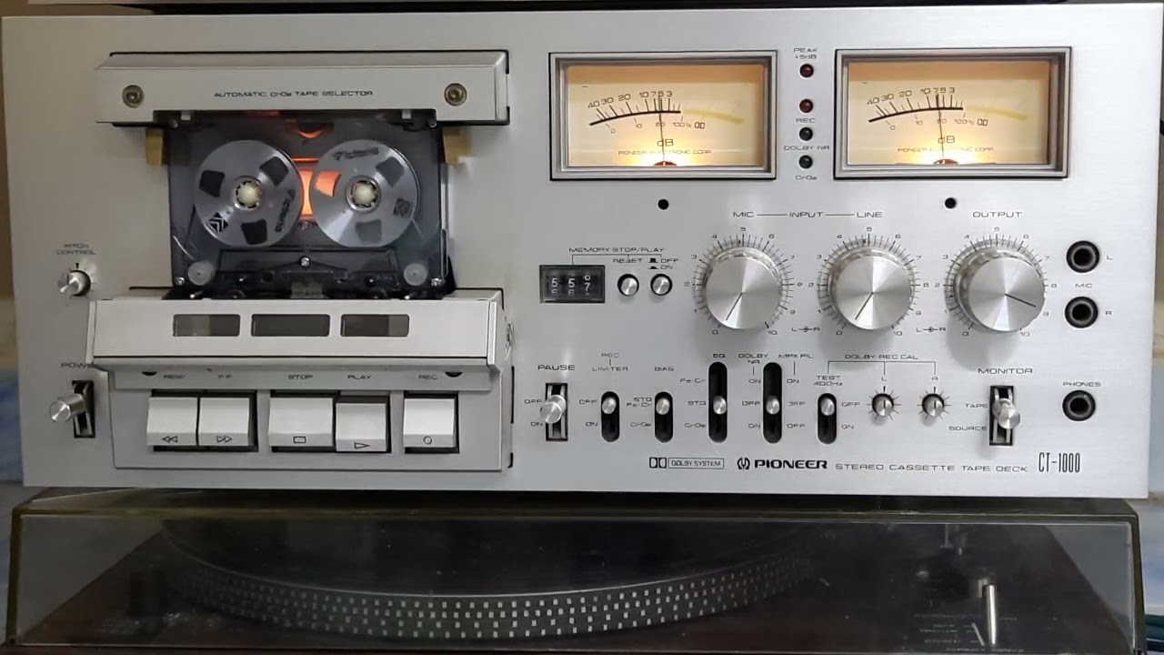 PIONEER CT1000 STEREO CASSETTE TAPE DECK - YouTube