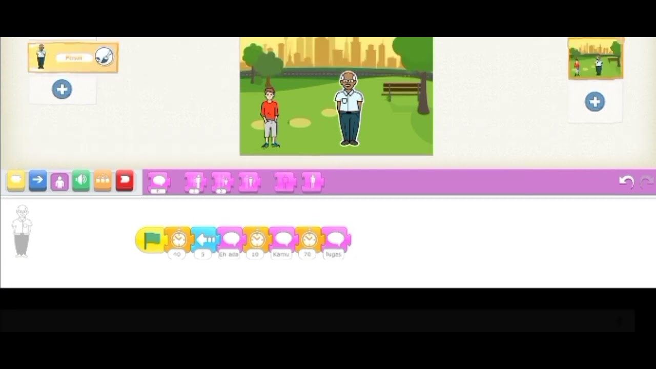 Tutorial membuat animasi sederhana di aplikasi scratchJr - YouTube