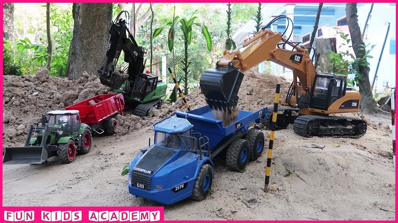 excavator toy video