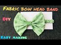 Fabric bow headbands for babies||easy making tutorial