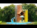 Build 1M Dollars Bamboo Resort, Flyover Water Slide, Swimming Pool And Pretty Bamboo Umbrella [End]