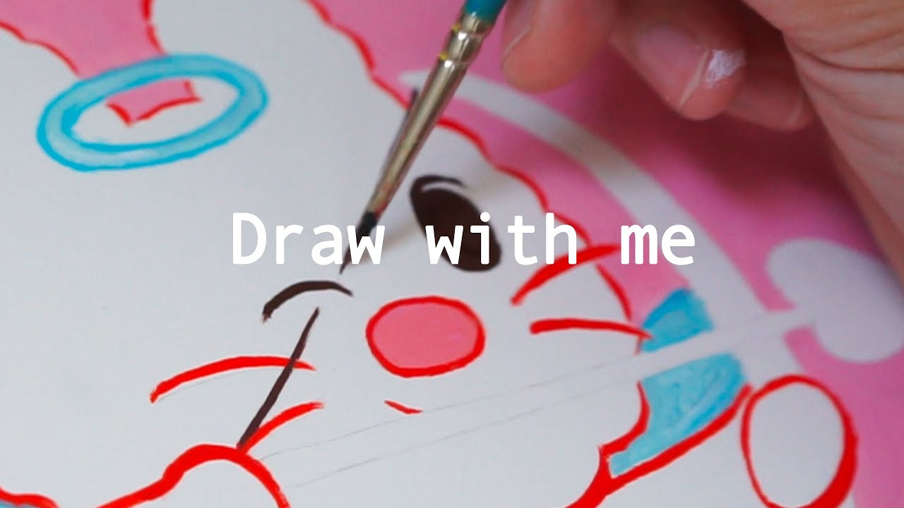 draw with me - Relaxing 🎨🌿 Holbein Acryla Gouache painting Process｜畫畫療癒 ...