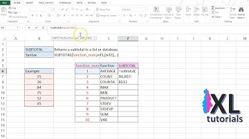 How To Use Subtotal Function In Excel