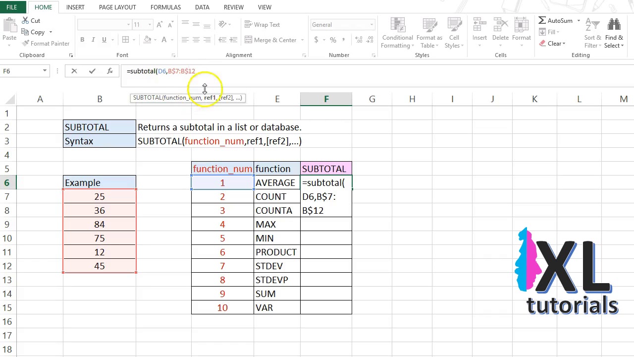 Make The Subtotal Function Dynamic In Excel – CZNZ
