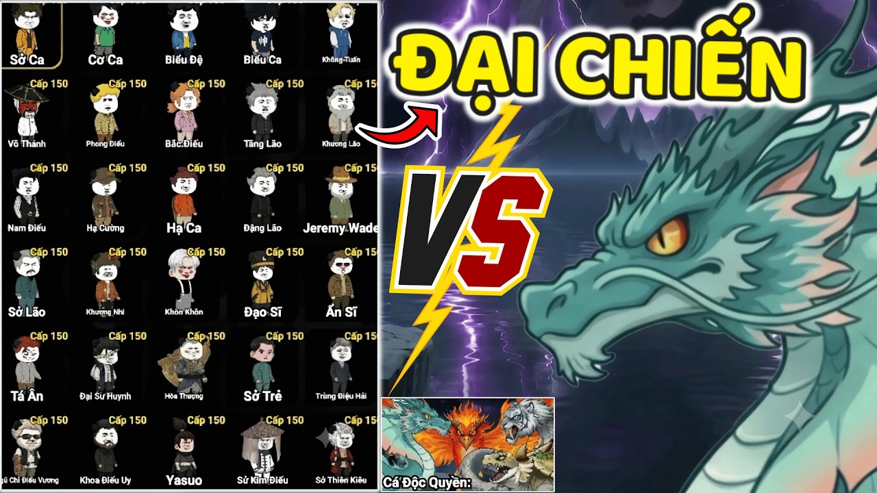 THNE PHÁT HIỆN TẤT CẢ NHÂN VẬT ĐẠI CHIẾN TỨ THÁNH TRONG CÂU CÁ VẠN CÂN