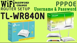 Tp-link WR840N WiFi Router Setup with PPPOE Username and Password