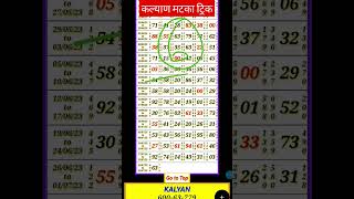 Kalyan Matka Lifetime Trick