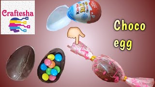 Choco egg / Chocolate egg / Kinder joy best out of waste / How to make chocolate at home/ #Craftesha screenshot 5