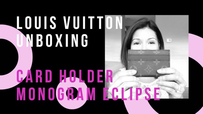 UNBOXING: Louis Vuitton Double Card Holder (in Monogram Eclipse Canvas) 