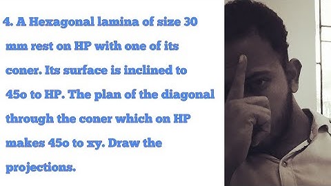 Video 38 | projection of planes|Tamil|Anna university|hexagonal plate