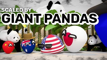 COUNTRIES SCALED BY GIANT PANDAS | Countryballs Animation