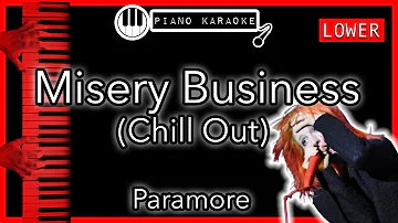 Misery Business (Chill Out) (LOWER -3) - Paramore - Piano Karaoke Instrumental
