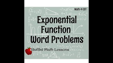 Word Problems with Exponential Function