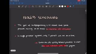 Operating Systems 2.6 (Process Scheduling, Context Switch)