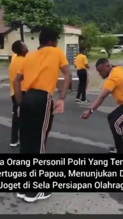 Viral aksi joget kocak anggota polri yang berdinas di papua