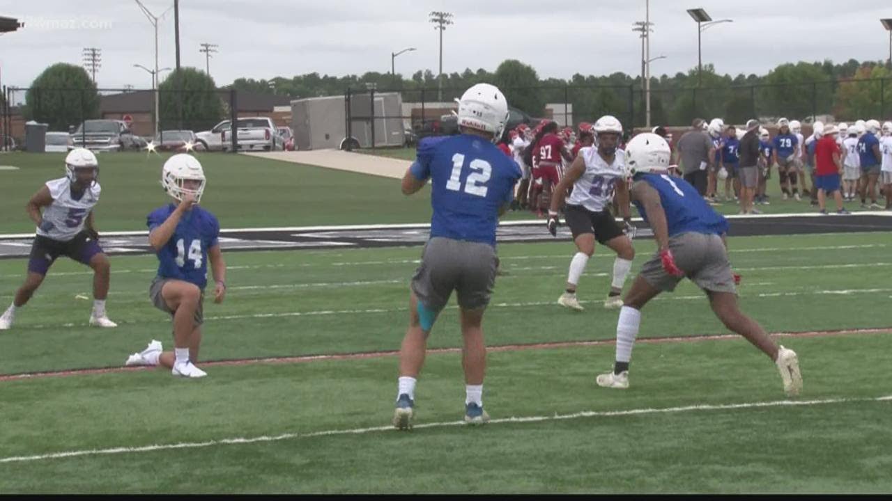 Central Georgia High School Teams Meet In 7 On 7 Football Camp Youtube