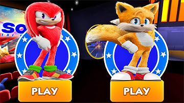 Sonic Dash - Movie Knuckles vs Movie Tails Unlocked from Sonic the Hedgehog Movie 2 - All Characters