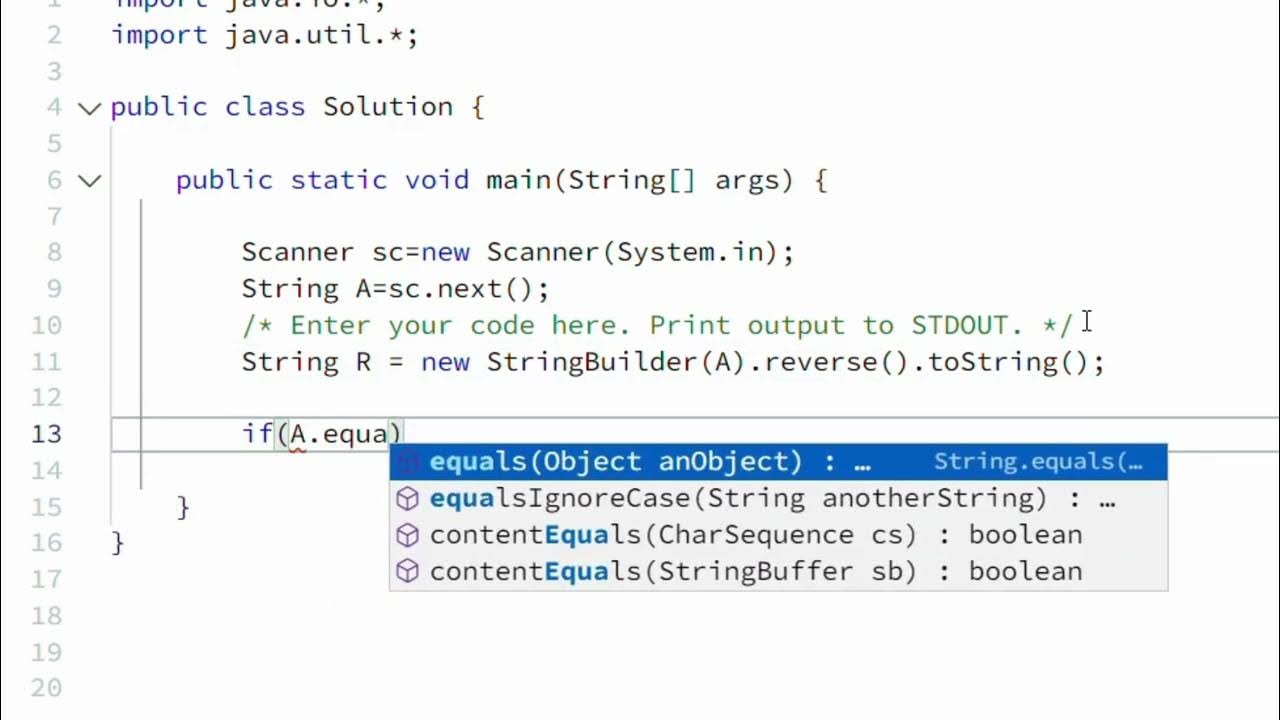 DAY 15 - JAVA STRING REVERSE | SOLVING JAVA CHALLENGES IN HACKER RANK ...