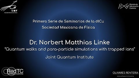 “Quantum walks and para-particle simulations with trapped ions” by  Dr. Norbert Matthias Linke