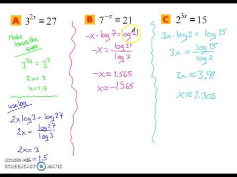 Exponential And Logarithmic Equations And Inequalities Exponential And Logarithmic Equations And Inequalities