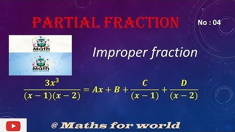 Partial fraction with improper fraction | edexcel @Mathforworld