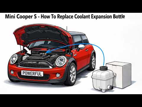 How to replace the coolant water head tank on BMW Mini Cooper s