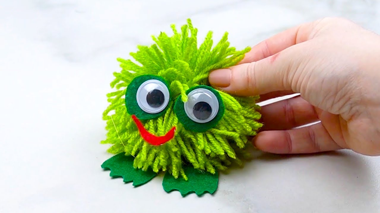 Download Pom Pom Frog Craft for Kids - simple craft idea for kids - YouTube