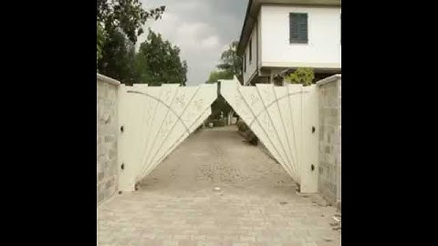 Cổng tự động hình nan quạt tuyệt đẹp